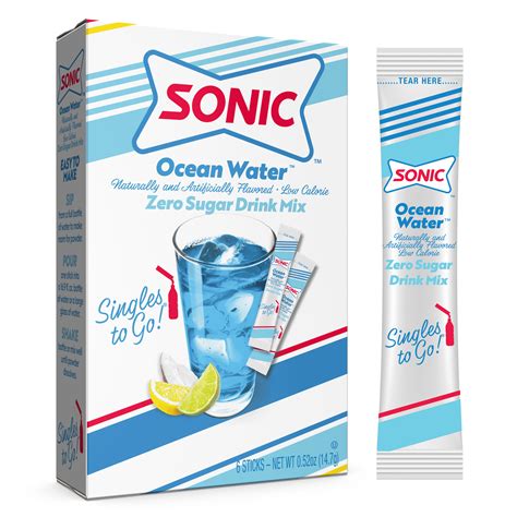 (2 pack) Sonic Zero Sugar Singles-to-Go Powdered Drink Mix, Ocean Water ...