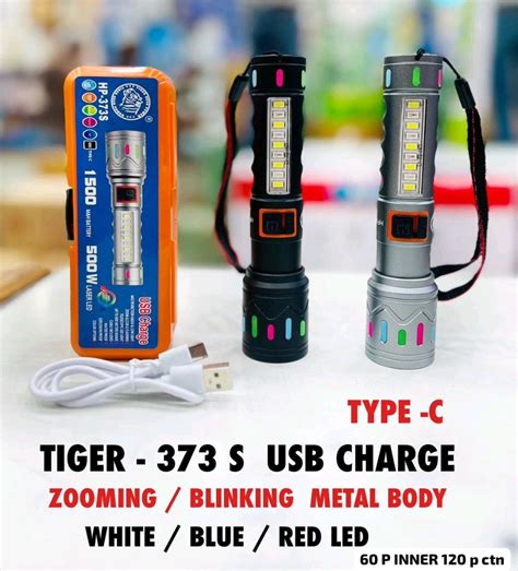 Tiger Head Power Hp-373 Zooming | Blinking|Metal Body | Side Tube ...
