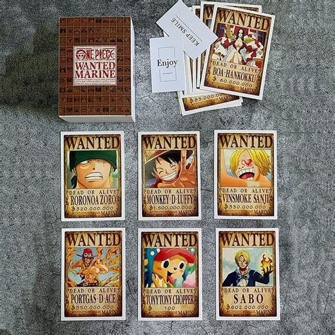 Buy DZHJKIO One Piece Wanted Posters Postcards Boxed, Luffy Chopper ...