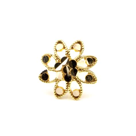 Cute Flower Style Real 14K Gold Nose pin for Indian women – Karizma Jewels