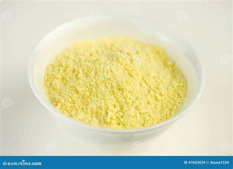 Maize Corn Flour in White Bowl Stock Image - Image of hominy, bright ...