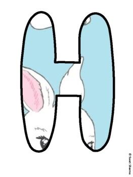 HAPPY HOP HOPPING ALONG! Bunny Bulletin Board Letters worksheet by ...