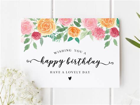 Pretty Birthday Card Flower Birthday Card Good Friend Card - Etsy Hong Kong