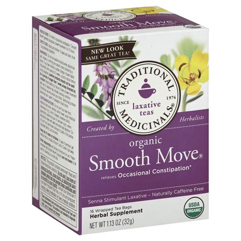 Traditional Medicinals Smooth Move Herbal Tea, Organic, Stimulant ...