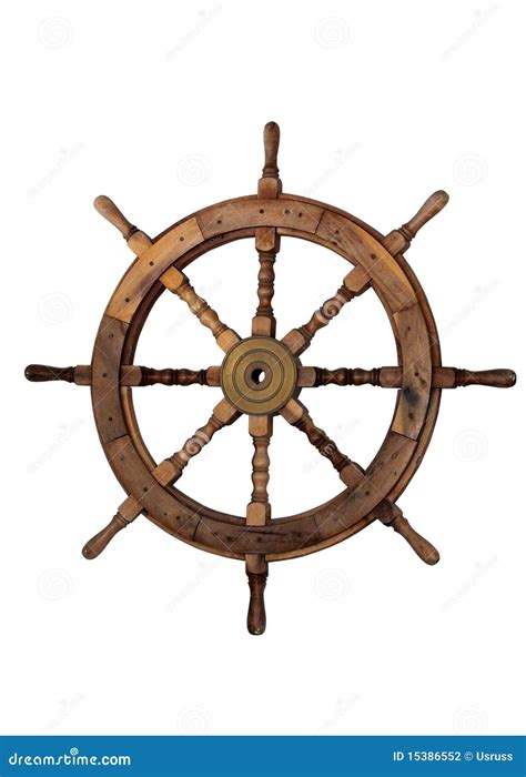 Sail Boat Helm on White Background Stock Photo - Image of isolated ...