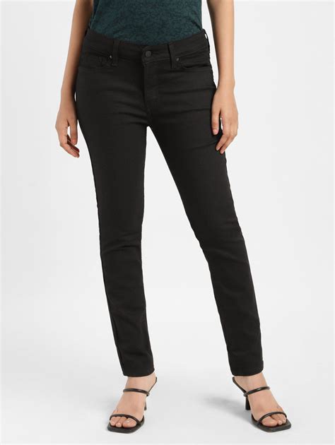 Women's 711 Black Skinny Fit Mid Rise Jeans – Levis India Store
