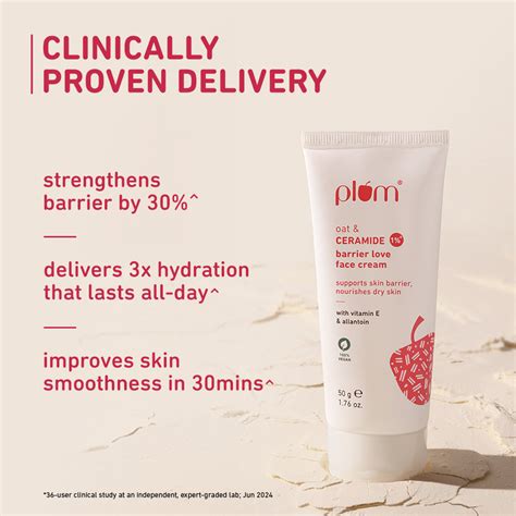 Plum Oat & 1% Ceramide Face Cream for Dry Skin, 50 g – Indicrest.com