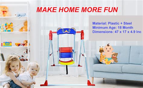 BabyGo Garden & School Toy Swing Junior Multicolour : Amazon.in: Toys ...
