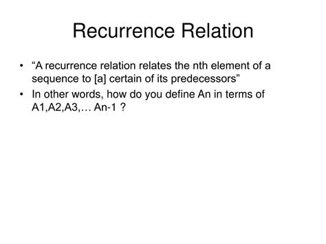 Image result for Recurrence Relation Pattern