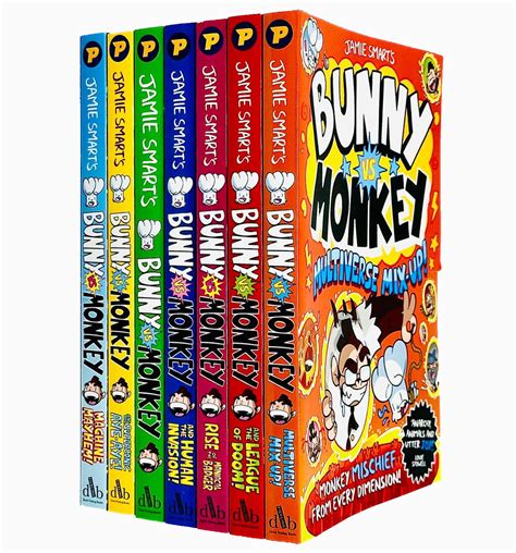 Bunny vs Monkey 7 Books Collection Set By Jamie Smart (Bunny vs Monkey, Supersonic Aye-aye, The ...