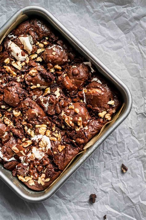 Vegan Rocky Road Brownies • The Curious Chickpea