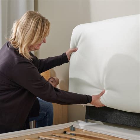 SAGESUND upholstered bed frame, Gräsbo white/Leirsund, 180x200 cm (707 ...