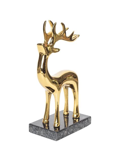 Gold Aluminium Reindeer Figurine - Market99 – MARKET99