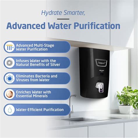 LIVPURE LIV-PEP-PRO-PLUS+ 7 L RO + UV + UF Water Purifier (Black) – Livpure