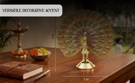 Buy Arana Circle Brass Peacock Decorative Showpiece | Handcrafted Brass ...