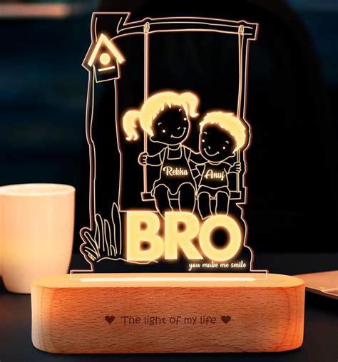 Buy ZOCI VOCI Acrylic Rakhi Gift for Brother - Personalized Engraved ...