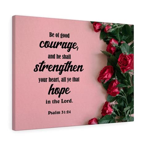 Scripture Walls Psalm 31:24 Be of Good Courage Bible Verse Canvas ...