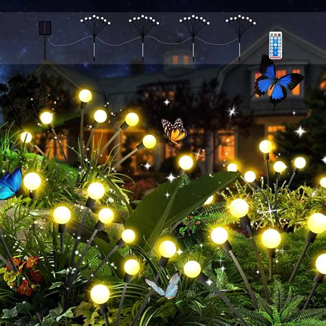 Firefly Garden Lights Solar Outdoor, Twinkle with Remote, Swaying by ...