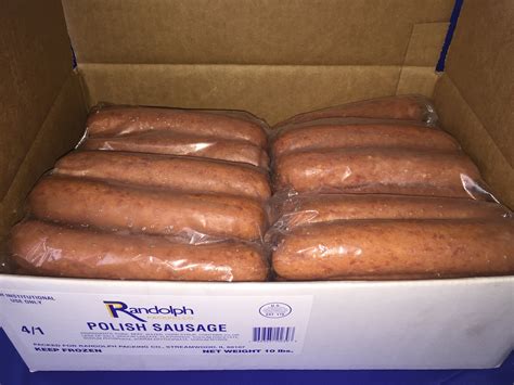 4/1 Smoked Polish Sausage Link Skinless - Protein - Mammal - Randolph ...