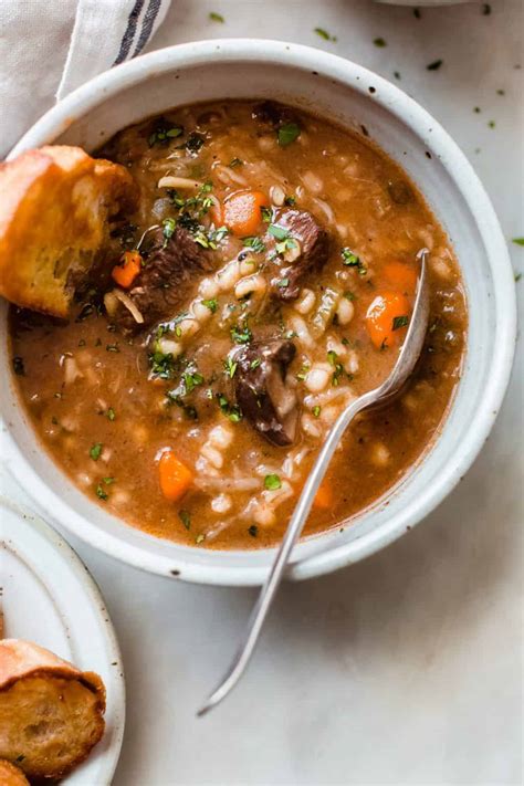 Mushroom Barley Soup Recipe With Beef at Jamie Spinelli blog