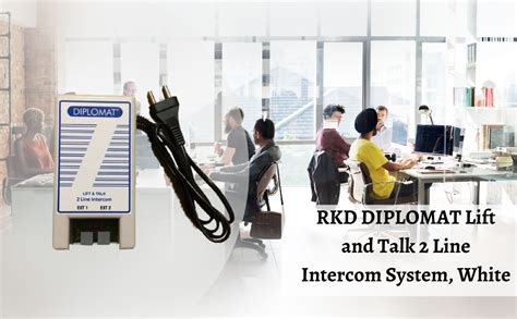 RKD DIPLOMAT Lift and Talk 2 Line Intercom System, White : Amazon.in ...