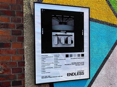 Frank Ocean Endless Album Cover Poster 2 | Inspire Uplift