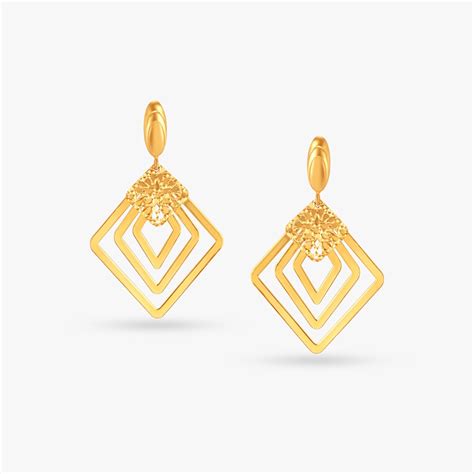 Edgy Geometric Drop Earrings