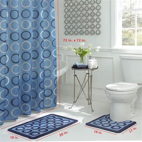 Buy Bath Fusion 15-Piece Bathroom Shower Curtain Set – Set of 1 Shower ...