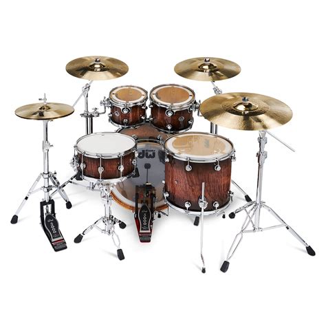DW DWe 5pc Complete Electronic/Acoustic Drum Set Curly Maple Burst ...