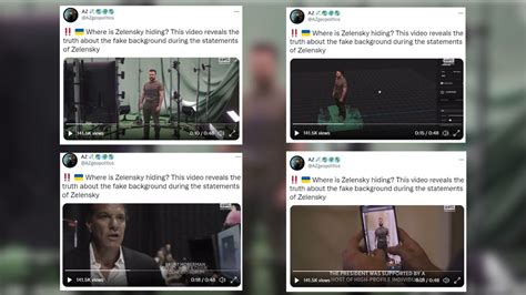 Zelensky wearing a green shirt speaks in a dimly-lit room. An out-of-focus Christmas tree is in the