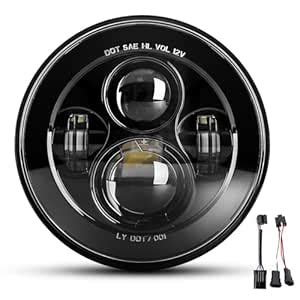 LX-LIGHT Dot Approved 7Inch Black Led Daymaker Headlight For Harley ...