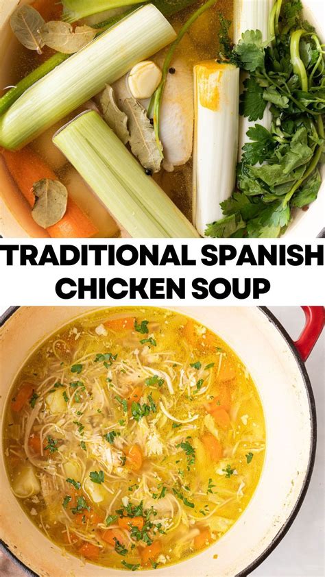 Classic Spanish Chicken Soup Recipe (Sopa De Pollo) | Recipe | Chicken ...