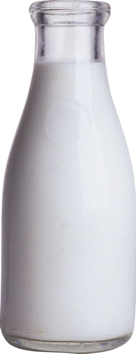 milk glass bottle PNG transparent image download, size: 1379x3592px