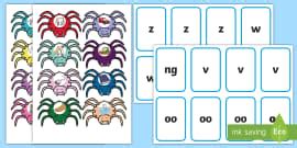 Spider Splat Phonics Group 2 Game