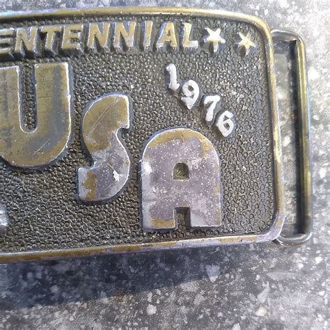 Vintage Bicentennial Usa Belt Buckle - Gem