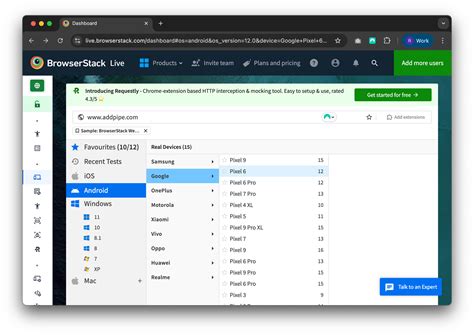 Camera & Microphone Testing Using BrowserStack