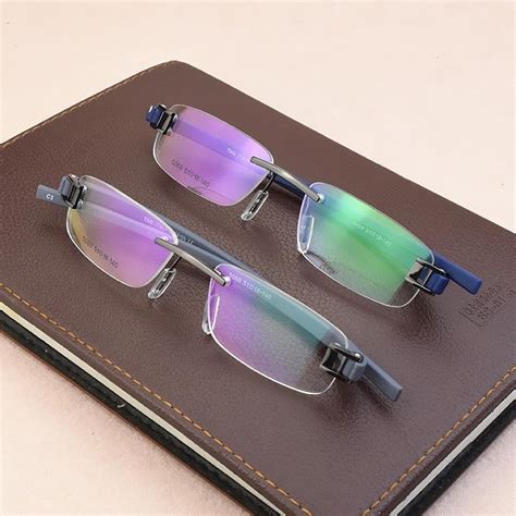 Frameless Eye Glasses Frames Elastic Mirror legs For Men And Women- Fu ...