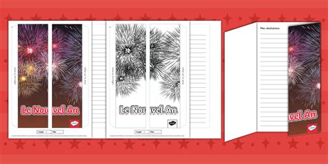 Modèle d'écriture en pliage : Le Nouvel An