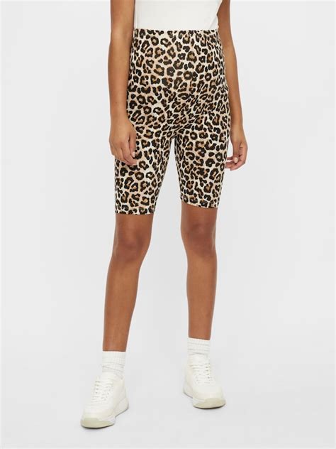 Buy Mamalicious Black Printed And Plain Jersey Biker Shorts 2 Pack from ...