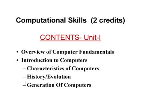 Lecture-2 - Slides for fundamental computer information - Computational ...