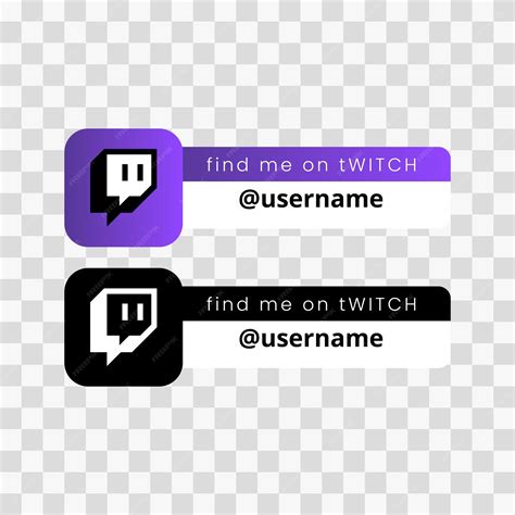 Имя пользователя профиля значка векторного баннера на логотипе приложения twitch | Премиум вектор