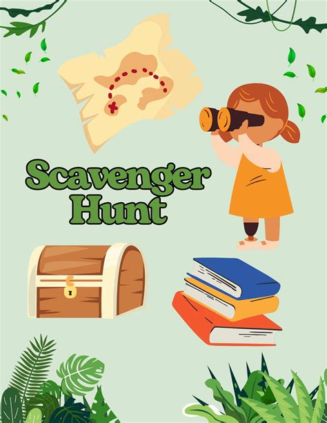 Library Scavenger Hunt Clipart