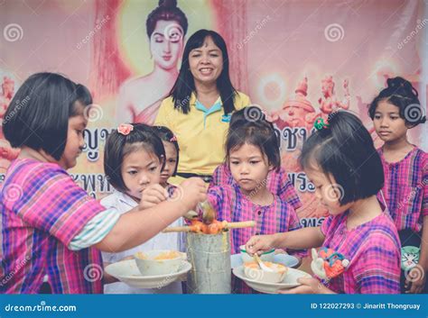 KANCHANABURI THAILAND - JULY 24 : Unidentified Teacher and Stud ...