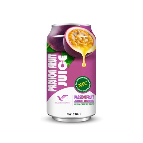Best 330ml TCVN Canned Passion Fruit Juice Drink - Thanh Cong Vina