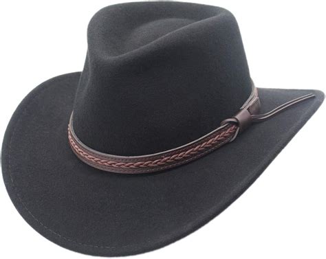 Buy Sturgis Crushable Wool Felt Outback Western Style Cowboy Hat by ...
