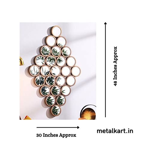 Rectangular aligned 25 circular mirrors (48 x 30 Inches) - Punam ...