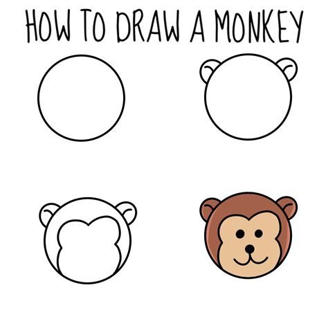Image result for How to Draw a Simple Monkey