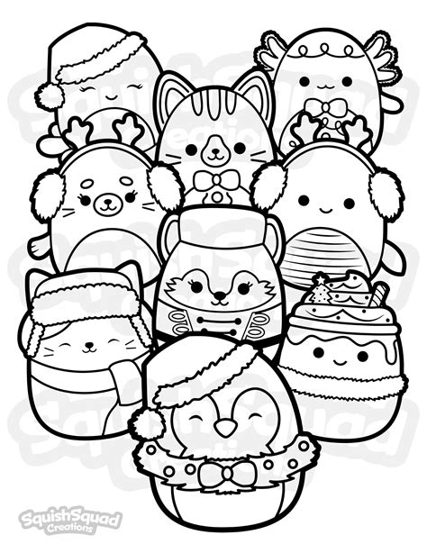 Squishmallow Coloring Pages Printable - Printable Board Games