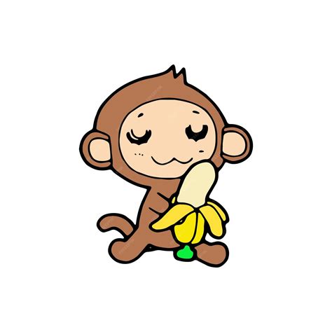 Premium Vector | Cartoon monkey comic doodle illustration vector ...