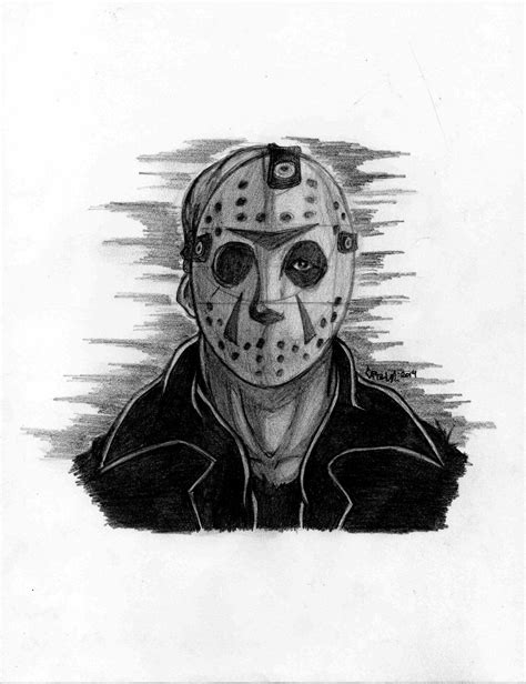 Jason Vorhees face sketch by TefenTheScorpion on DeviantArt
